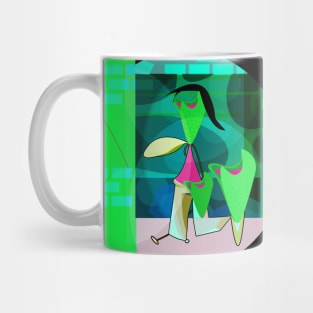 Abstract Stand Up Comedian Mug